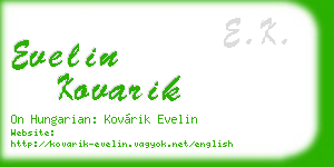 evelin kovarik business card