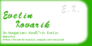 evelin kovarik business card